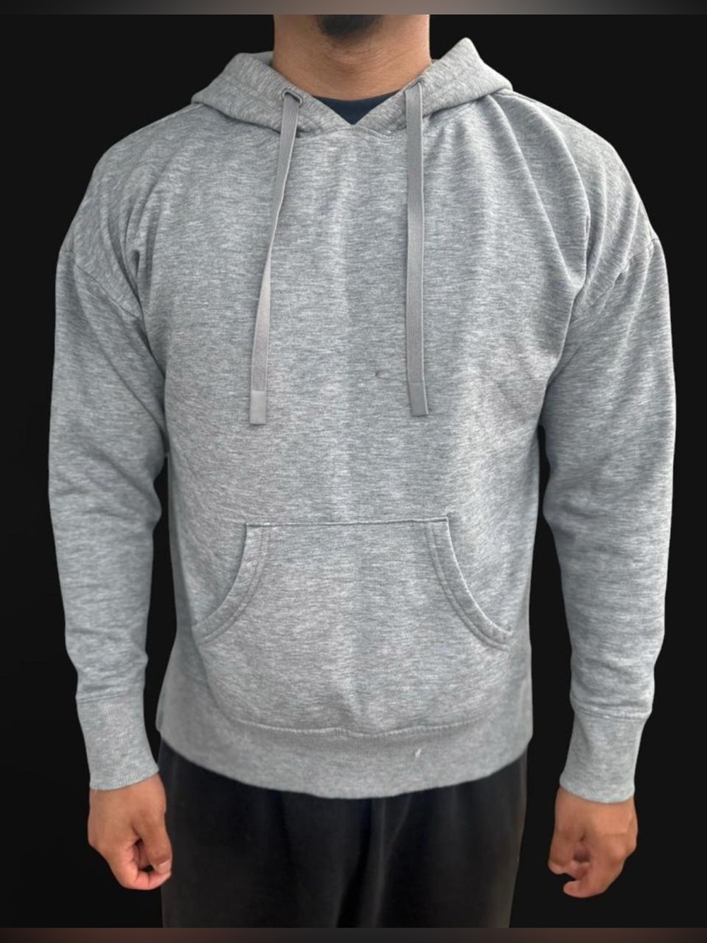 Men's Lightweight Grey Pullover Hoodie